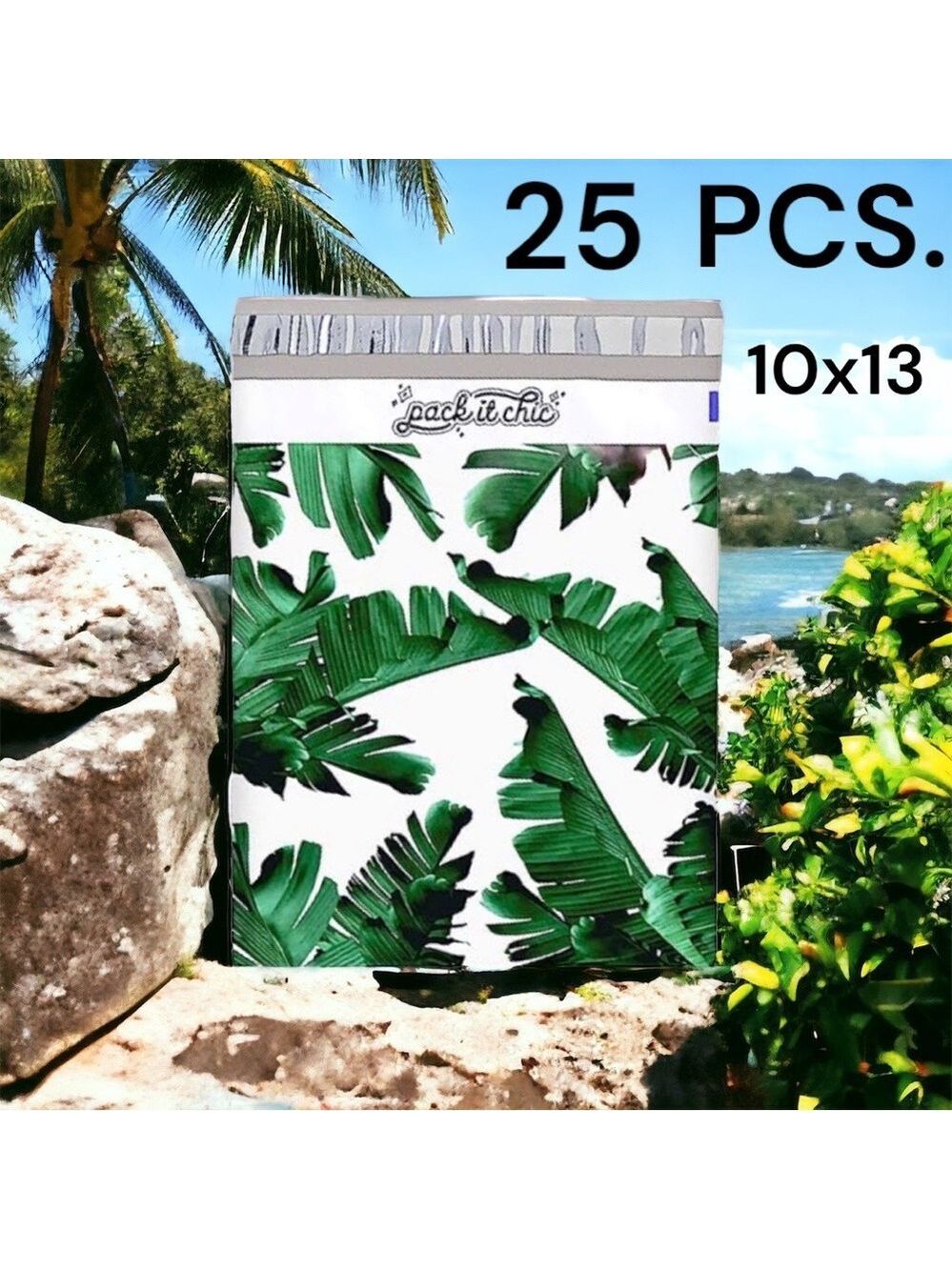 25 10X13 Poly Mailers Banana Leaves Flat Mailers PRICE IS FIRM - Picture 8 of 8